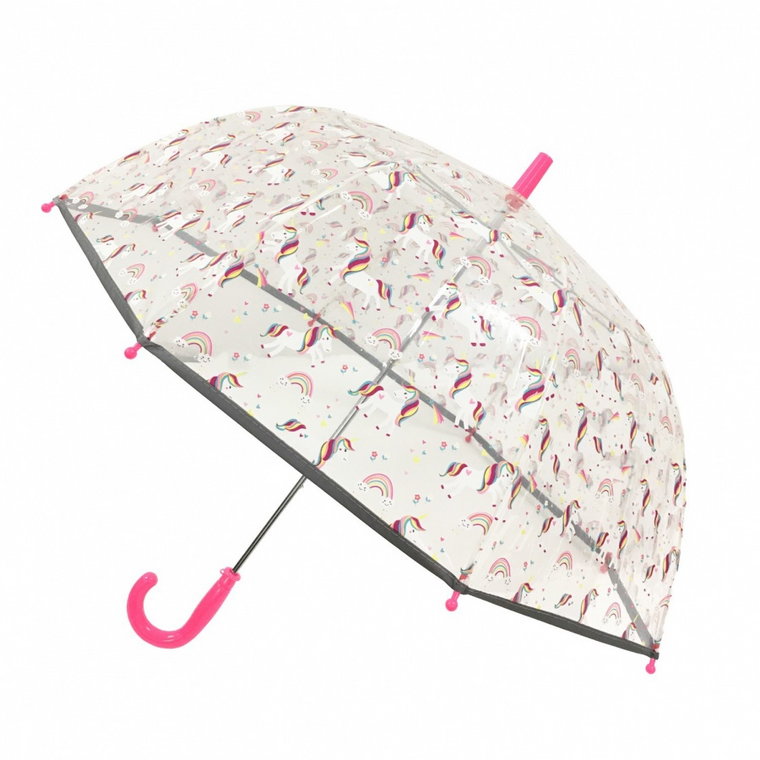 Długi parasol młodzieżowy przezroczysty, jednoroże kod: UBUL3465