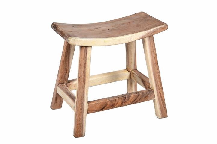 Drewniany stołek kuchenny TWÓJPASAŻ, beżowy