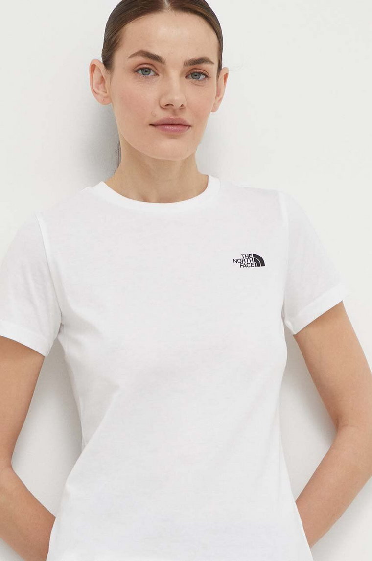 The North Face t-shirt damski kolor biały NF0A87NHFN41