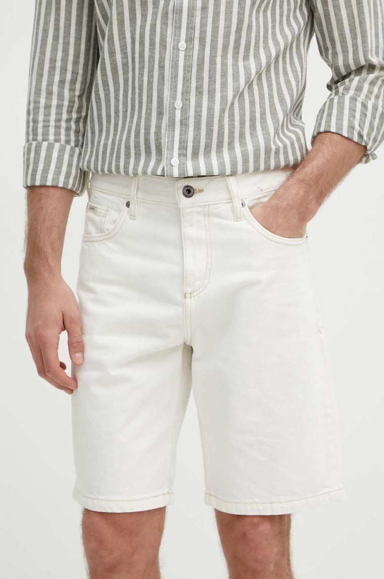 Lindbergh szorty jeansowe męskie kolor beżowy