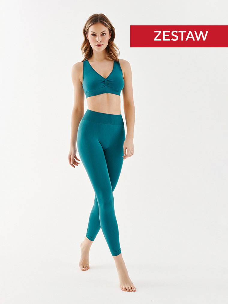 ZESTAW BEZSZWOWY SHAPE (top & legginsy)