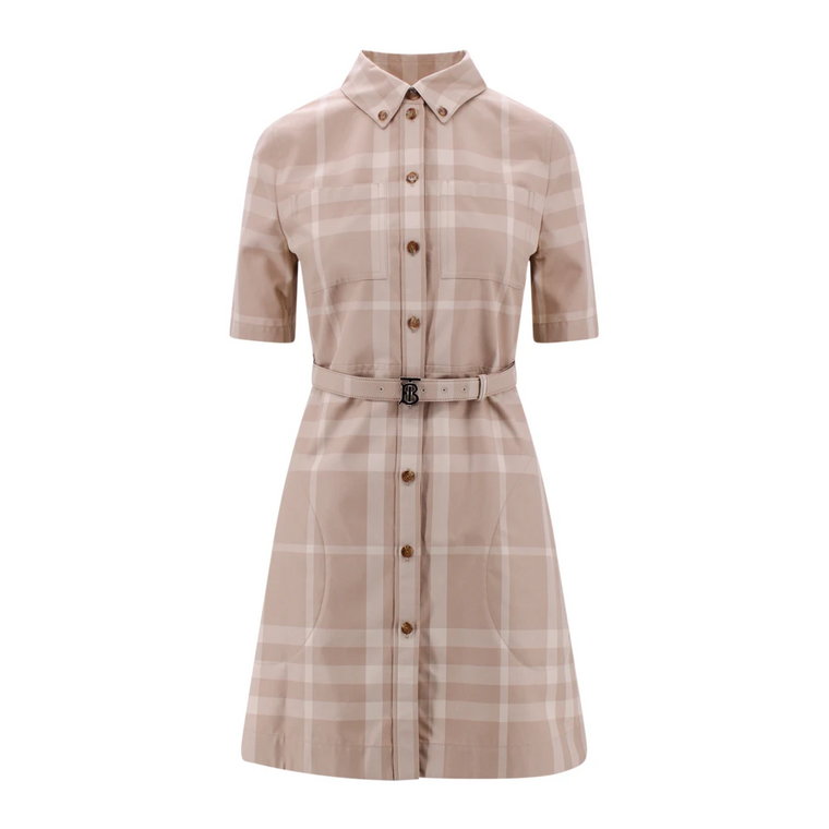 Beżowa Sukienka Koszulowa Ss23 Burberry