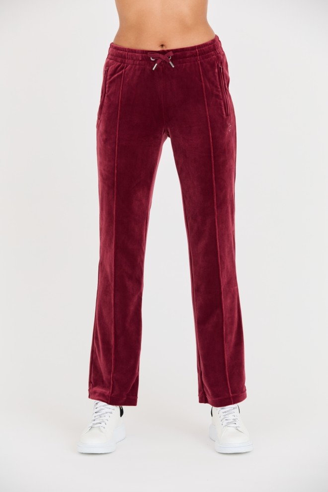 JUICY COUTURE Bordowe spodnie dresowe Tina Track Pants