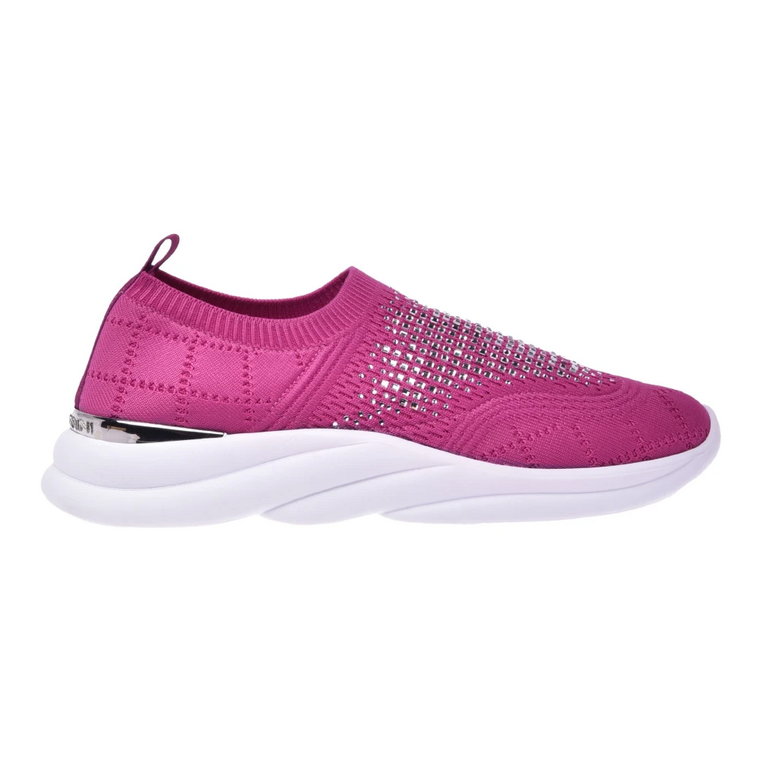 Fuchsia fabric low-top trainers Baldinini