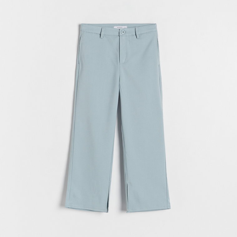 Reserved - Spodnie z rozcięciami - jasnozielony