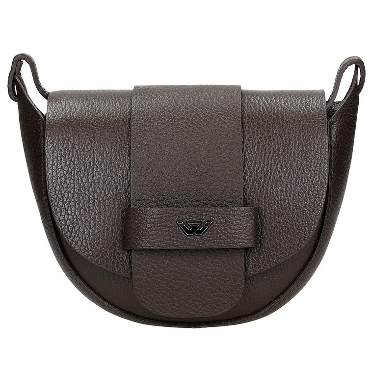 Wojas Skórzana Ciemnobrązowa Torebka Saddle Bag