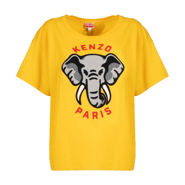Luźna koszulka w żywym głębokim żółtym kolorze Kenzo