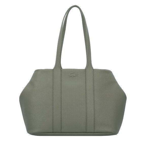 Lacoste City Court Shopper Bag Skórzany 35.5 cm kaki