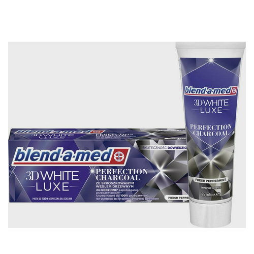 Pasta do zębów Blend-a-med 3D White Luxe Perfection Charcoal 75 ml (8006540881804). Pasta do zębów