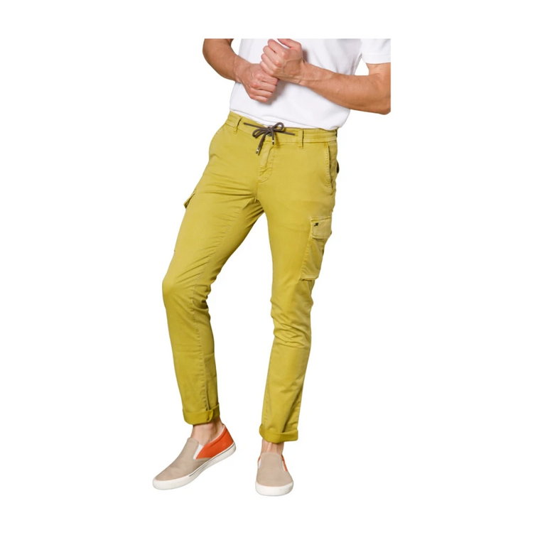 Slim Fit Cargo Spodnie Limonkowa Zielona Mason's