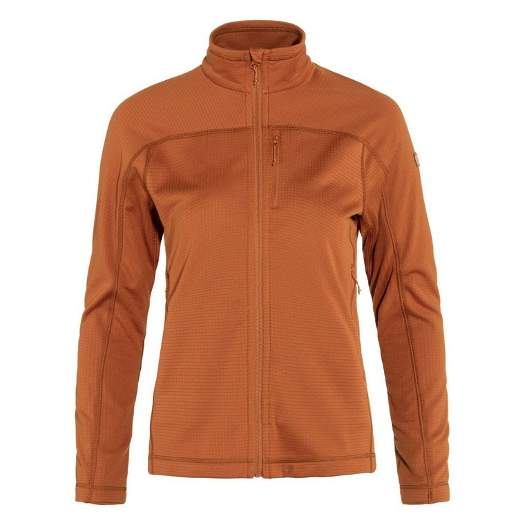 Damska bluza polarowa Fjallraven Abisko Lite Fleece Jkt terracotta brown - XS