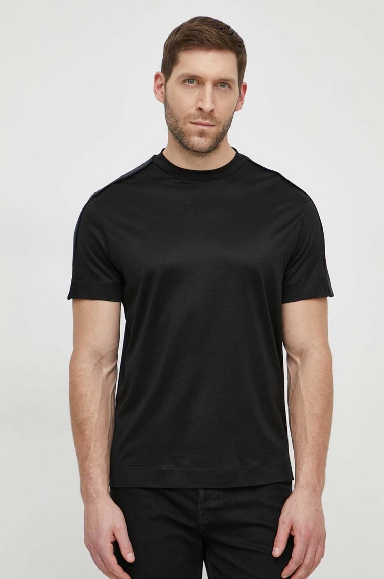 Emporio Armani t-shirt męski kolor czarny gładki 3D1TD3 1JUVZ