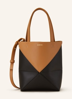 Loewe Torba Shopper Puzzle Fold schwarz