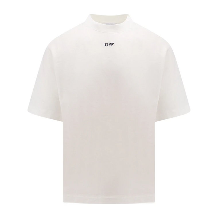 Biała koszulka z krótkim rękawem i logo strzałki na plecach Off White