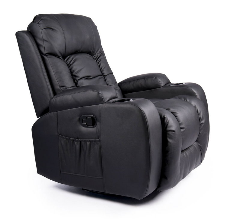 Czarny obrotowy fotel masujący - Imar 3X