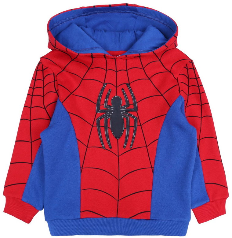 Czerwono-niebieska bluza z kapturem Spider-man MARVEL 5-6lat 116 cm