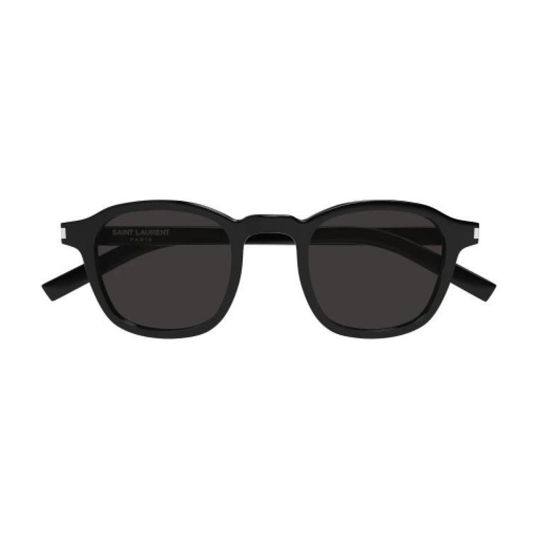 Czarne Cienkie Okulary Przeciwsłoneczne dla Kobiet Saint Laurent