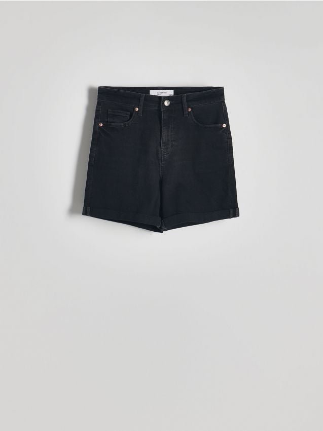 Reserved - Szorty jeansowe - czarny