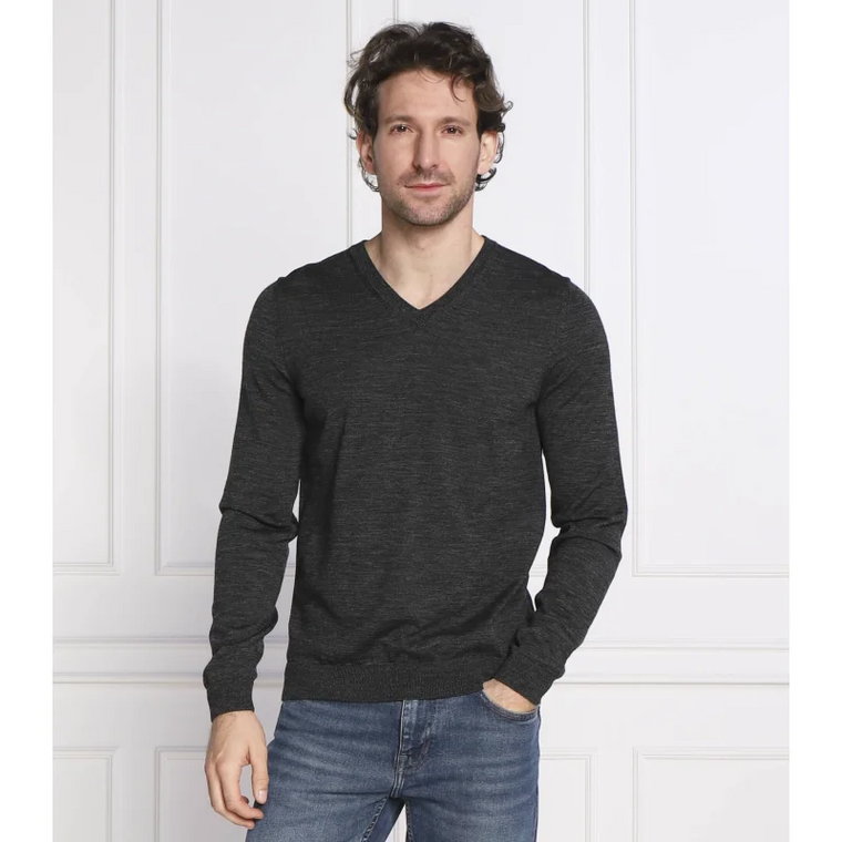 BOSS BLACK Wełniany sweter Melba-P | Slim Fit