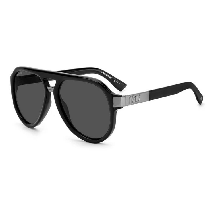 Eleganckie czarne okulary przeciwsłoneczne dla mężczyzn Dsquared2