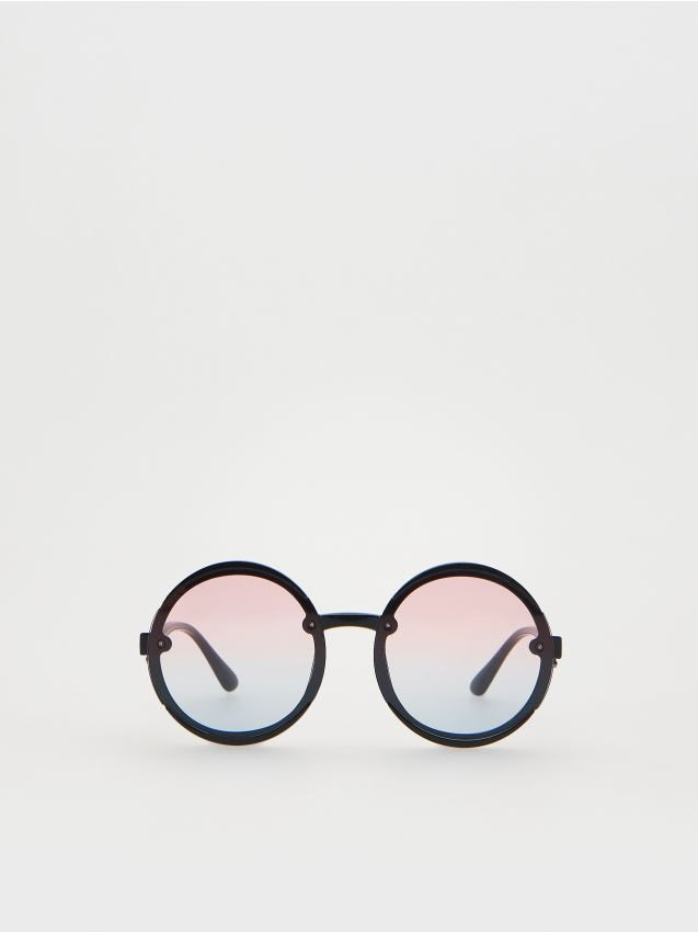 Reserved - Okulary przeciwsłoneczne z efektem ombre - czarny