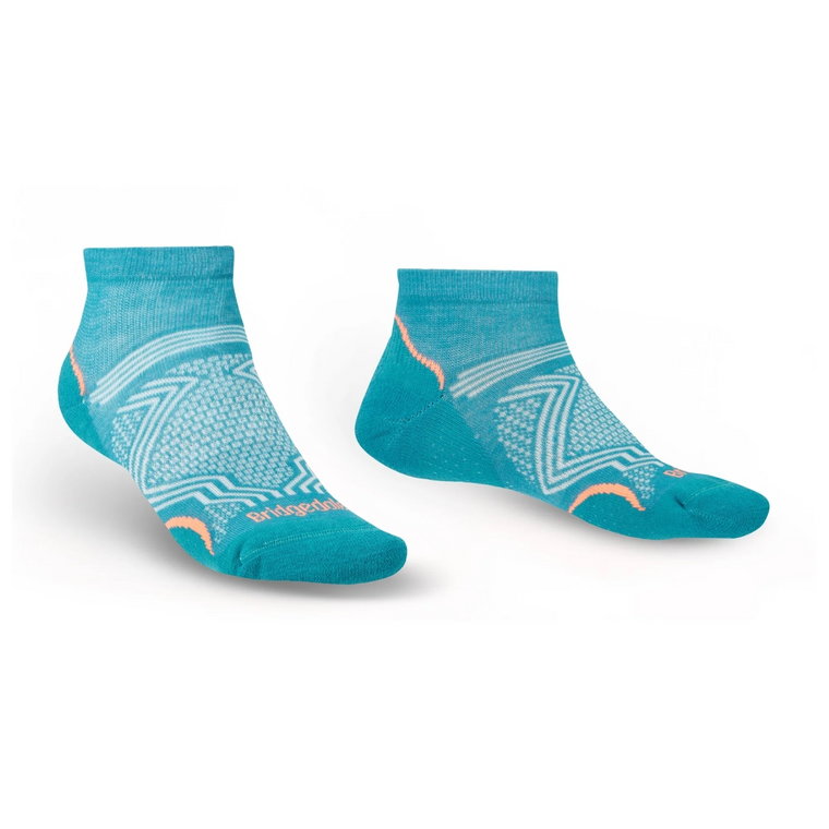 Damskie skarpety trekkingowe Bridgedale Ultralight T2 Coolmax Performance Low teal - 35-37