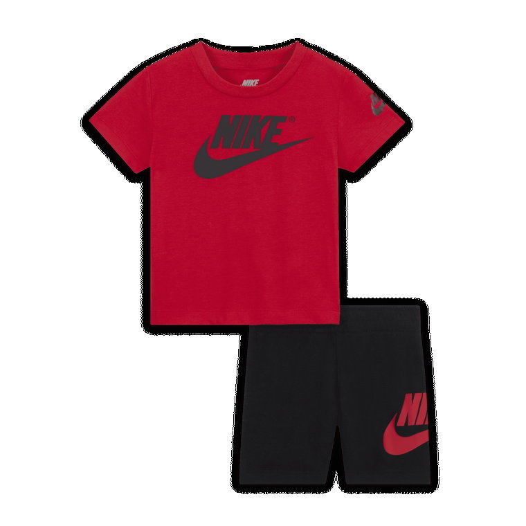 Zestaw T-shirt i spodenki dla niemowląt Nike (1224 M) - Czerń