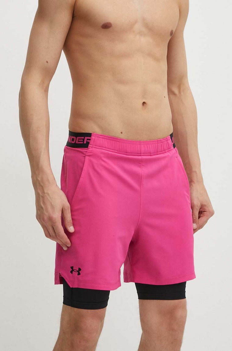 Under Armour szorty treningowe Vanish męskie kolor różowy