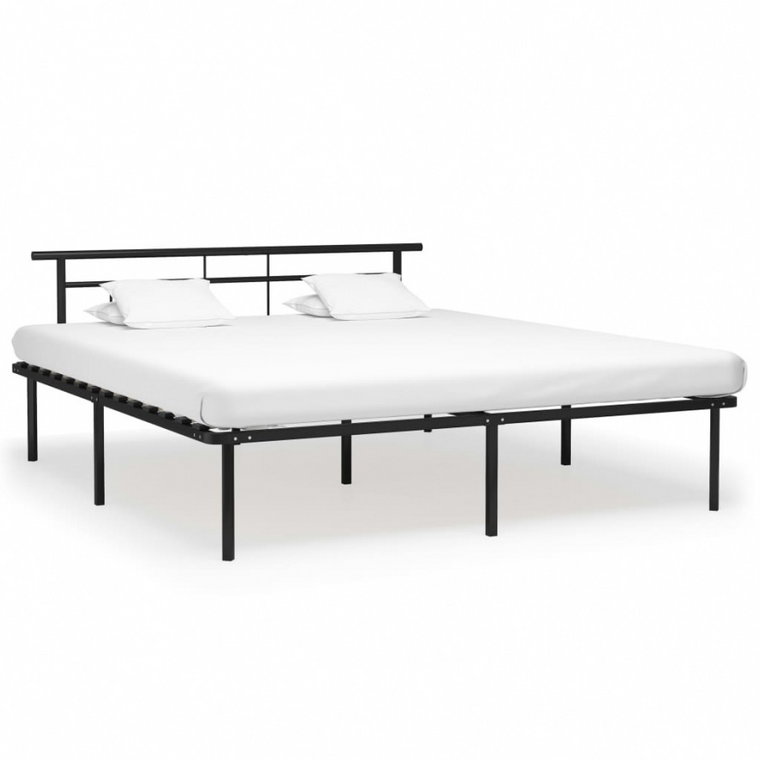 Rama łóżka, czarna, metalowa, 200 x 200 cm kod: V-324838