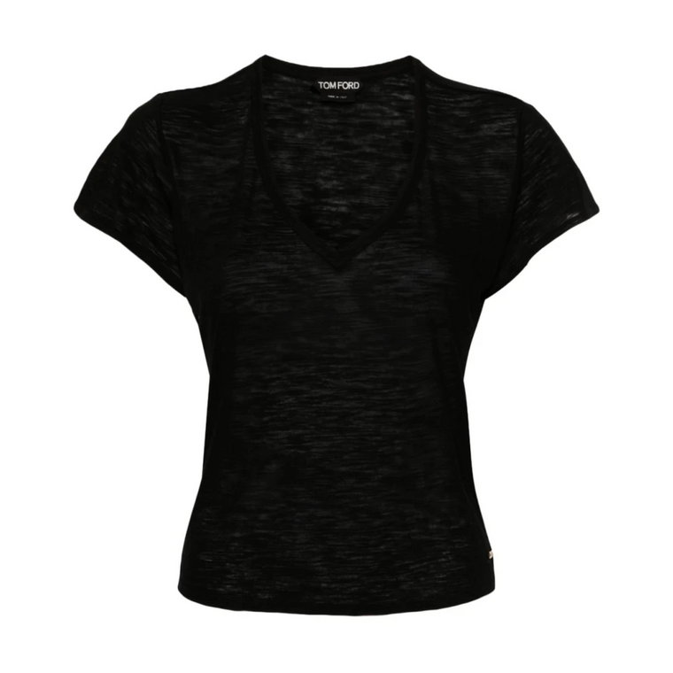 Czarne T-shirty i Polówki dla kobiet Tom Ford