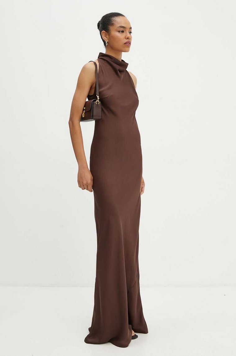 Rotate sukienka Lace Maxi Dress kolor brązowy maxi prosta 1126972910