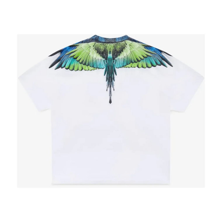 Koszulka Icon Wings Biała Jasnozielona Marcelo Burlon