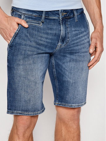 Szorty jeansowe M1GD04 D4B71 Granatowy Slim Fit