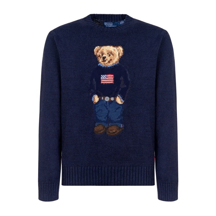 Niebieska Koszulka Polo z Niedźwiedziem Polo Ralph Lauren