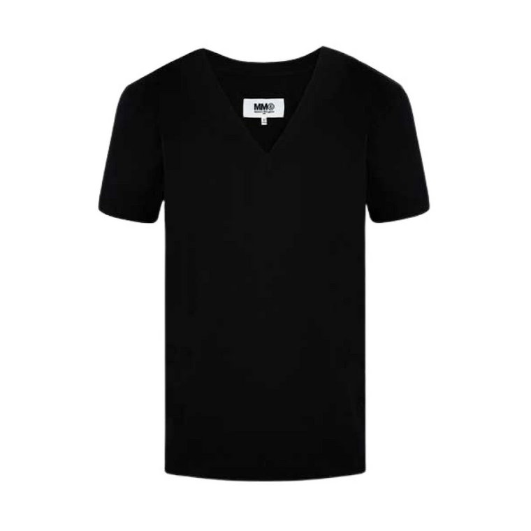 Czarny Zestaw Koszulek z Bawełny Jersey MM6 Maison Margiela