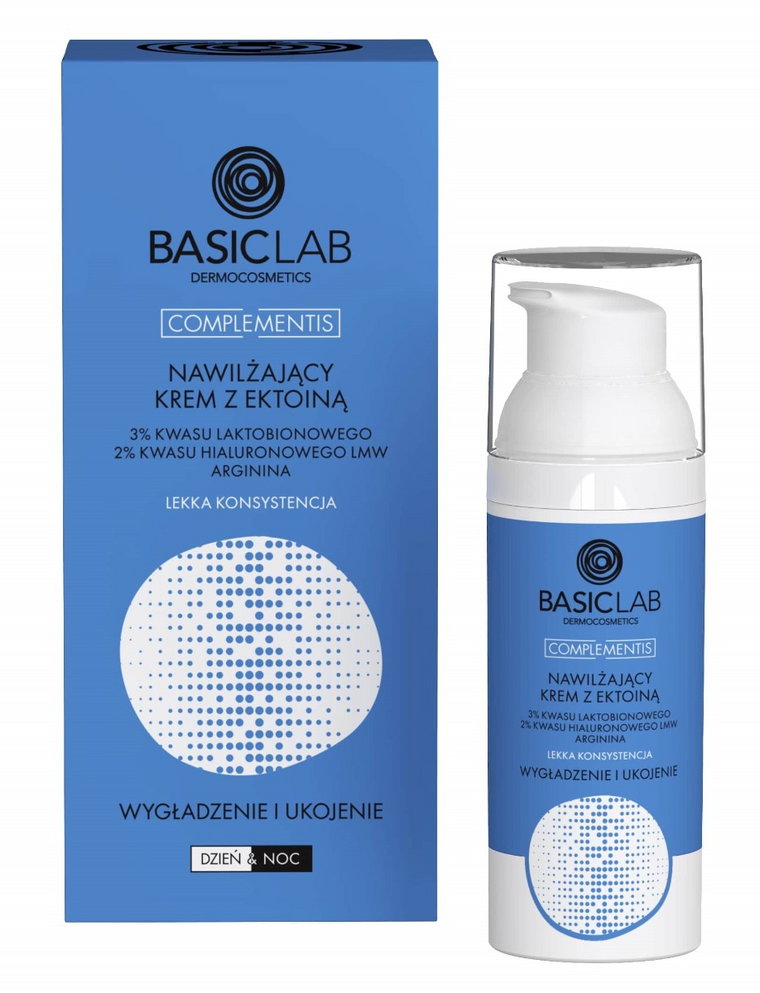 Basiclab Complementis 3% Kwasu Laktobionowego - Nawilżający krem z ektoiną lekka konsystencja 50ml