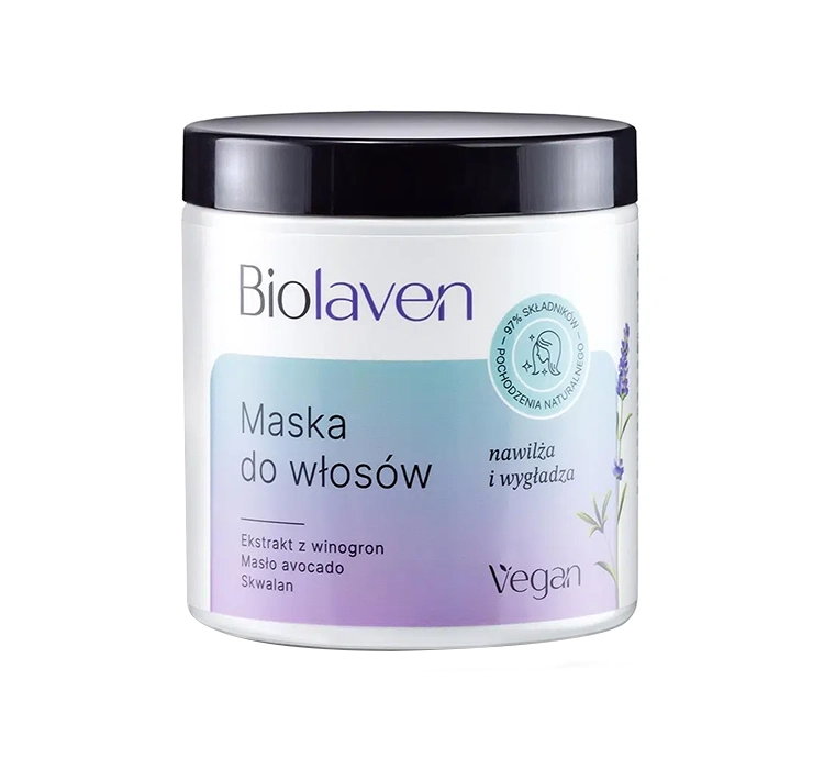 BIOLAVEN ORGANIC MASKA DO WŁOSÓW NAWILŻA I WYGŁADZA 250ML