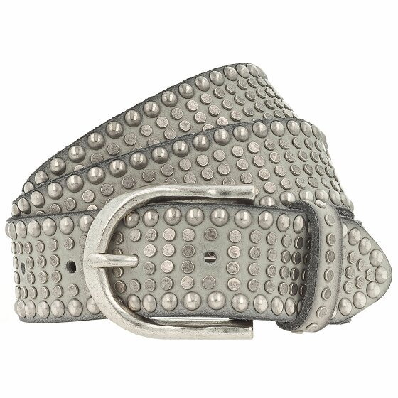 b.belt Riva Studded Belt Leather hellgrau 100 cm