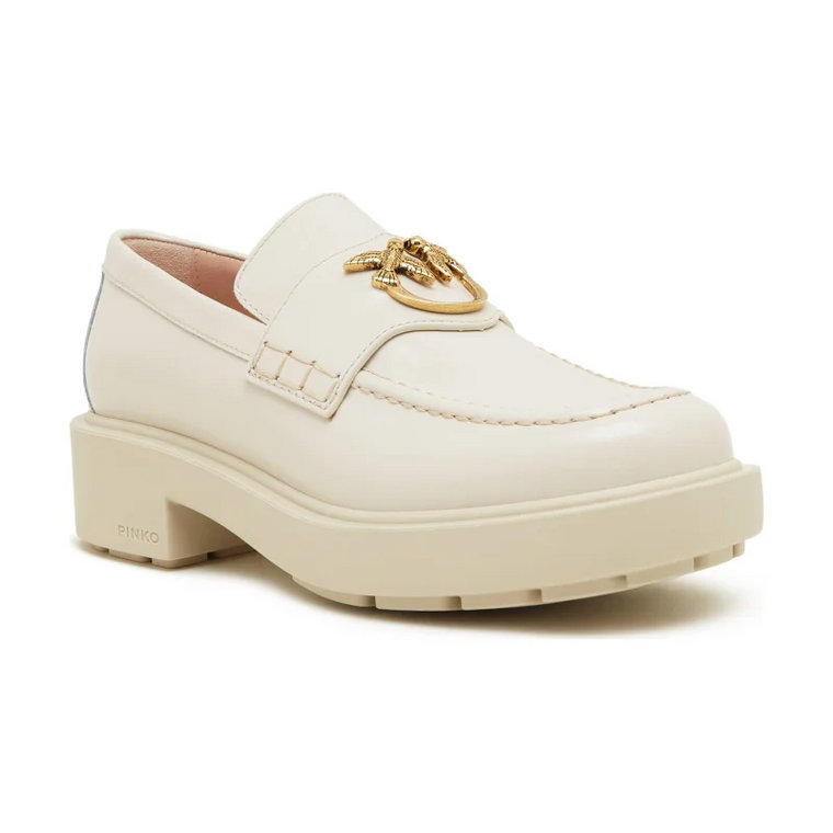 Pinko Skórzane loafersy TINA