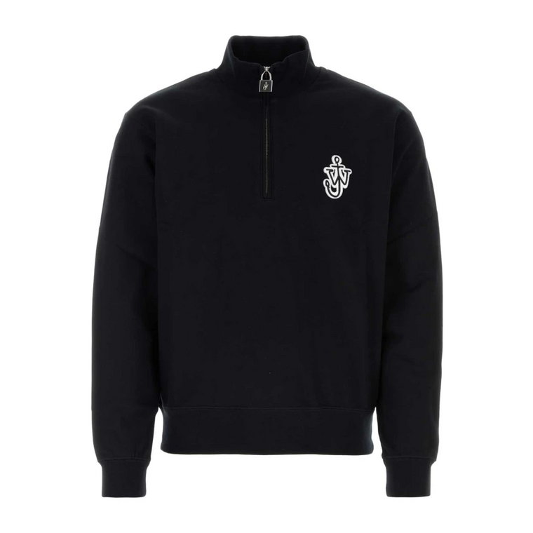 Czarny bawełniany sweter - Klasyczny styl JW Anderson