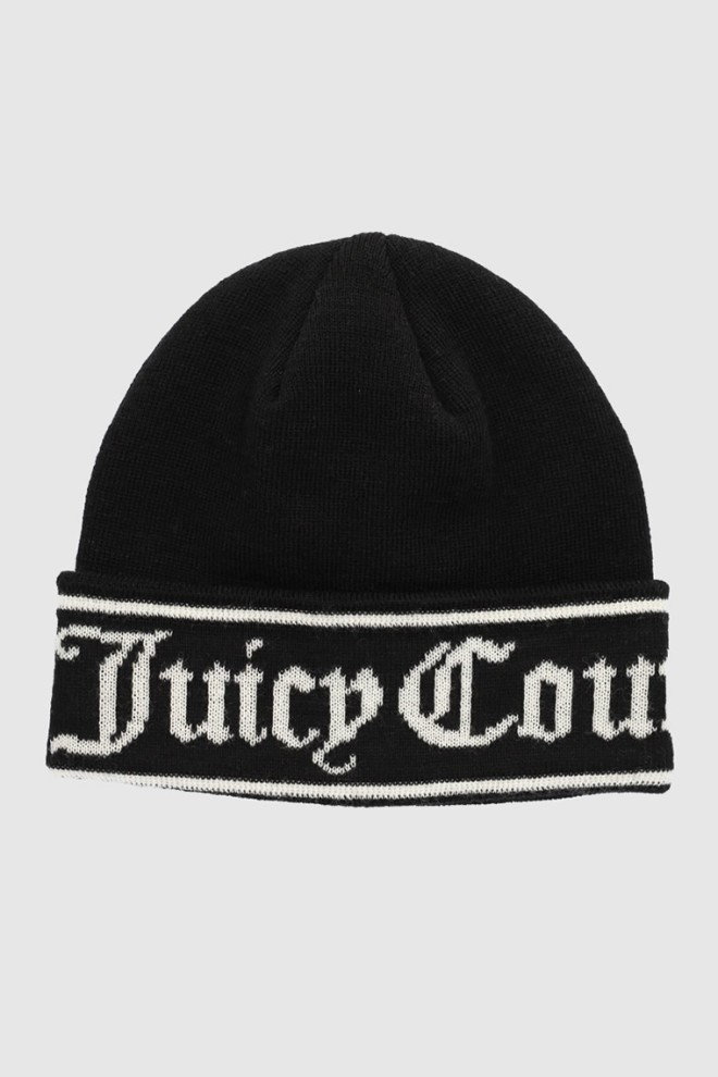 JUICY COUTURE Czarna czapka z logo