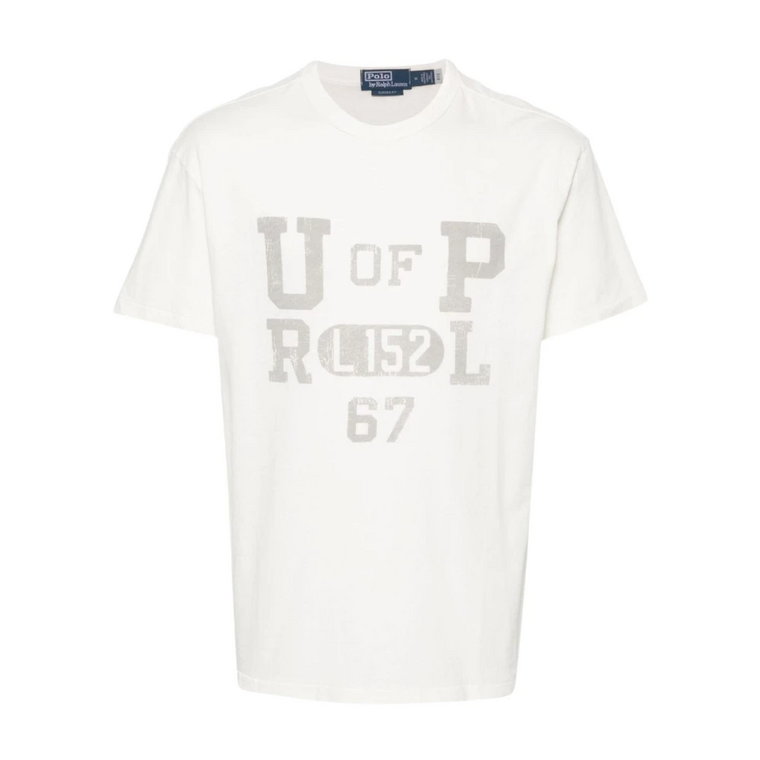 T-shirty i Pola z Graficznym Nadrukiem Szary Ralph Lauren