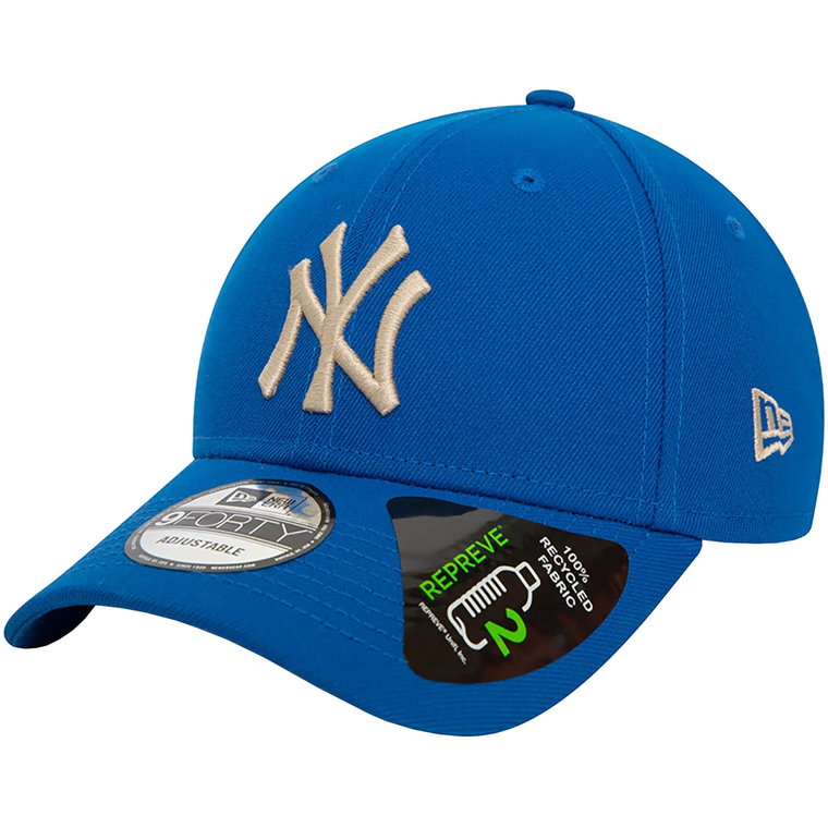 New Era Repreve 940 New York Yankees Cap 60435236, Męskie, Niebieskie, czapki z daszkiem, poliester, rozmiar: OSFM
