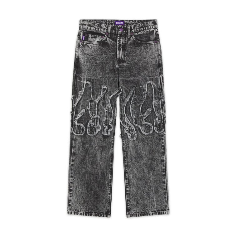 Fringed Loose Denim Jeans Octopus