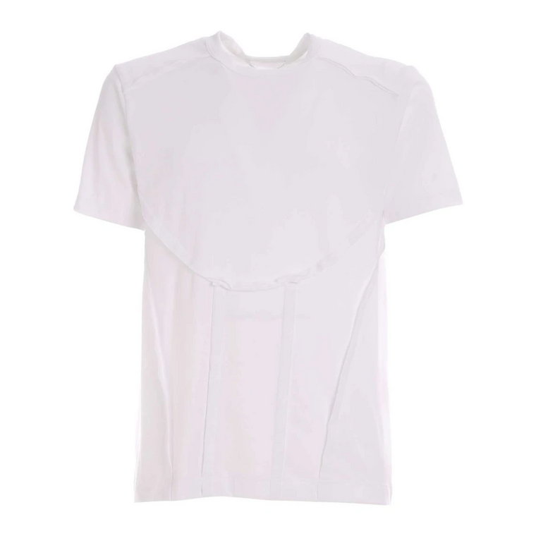 Biała koszulka z żebrowaniem i odwróconym szyciem Comme des Garçons