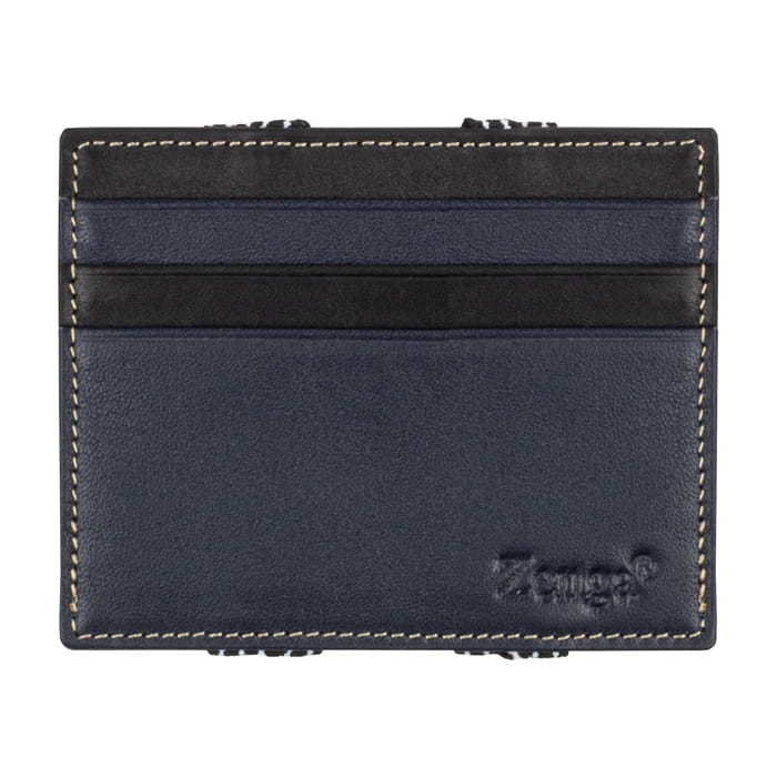 Etui skórzane w kolorze niebieskim card holder EM 26