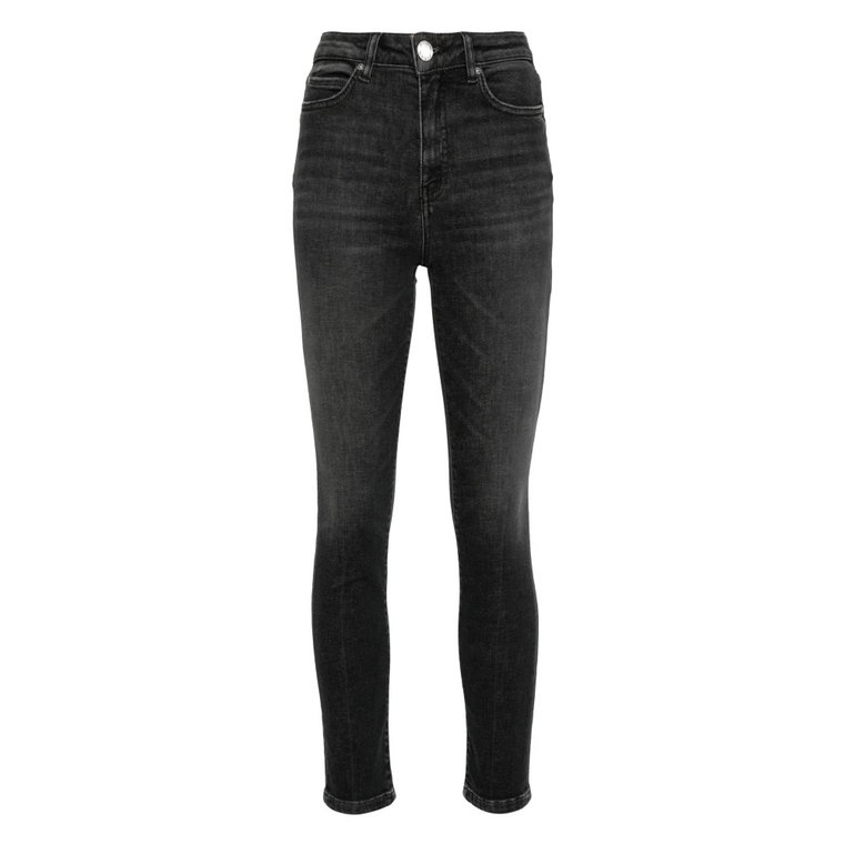 Vintage Ciemnoszare Skinny Jeans Pinko