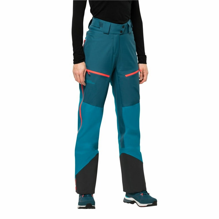 Damskie spodnie skiturowe Jack Wolfskin ALPSPITZE 3L PANTS W blue coral - 34