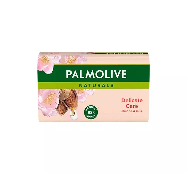 PALMOLIVE NATURALS DELICATE CARE ALMOND & MILK MYDŁO W KOSTCE DO TWARZY DŁONI I CIAŁA 90G