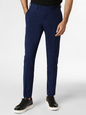 Finshley & Harding - Męskie spodnie od garnituru modułowego  Kalifornia, niebieski